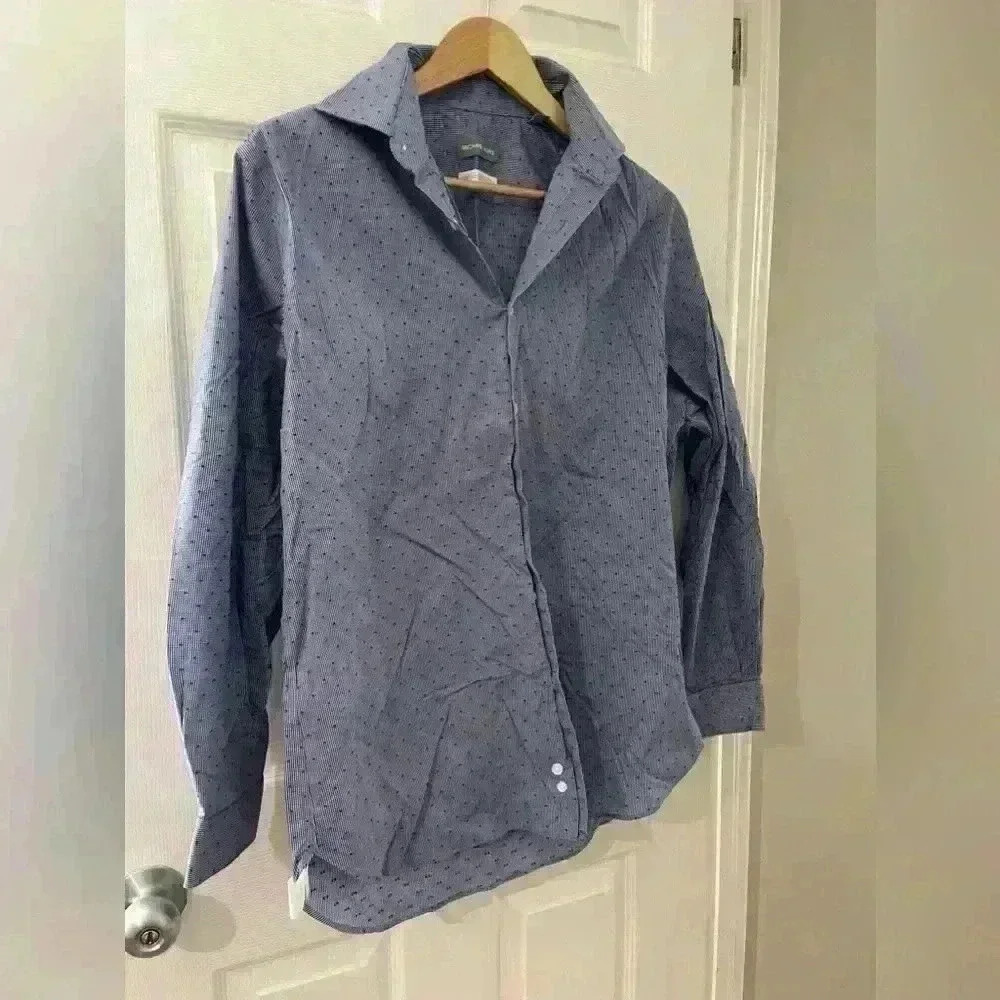 Michael Kors men’s  button down dress shirt long sleeve slim fit size 16 32/33
